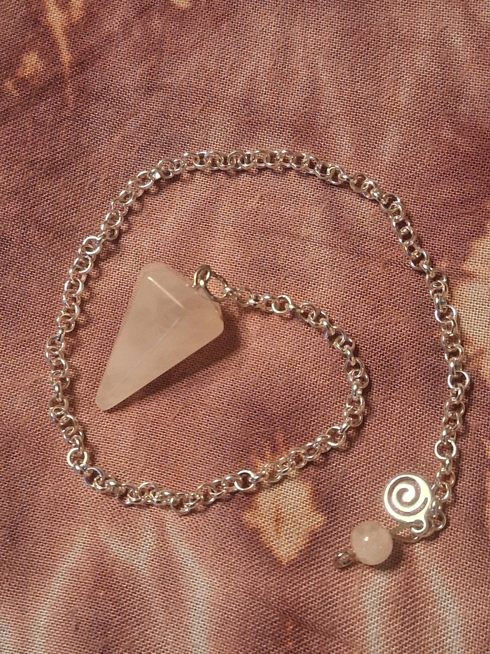 Handmade Rose Quartz Pendulum